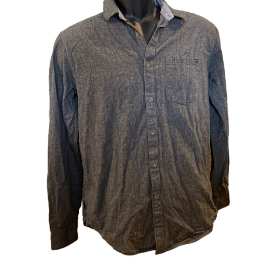 BILLABONG Men’s Long Sleeve Button up  Dress Shirt (Medium)